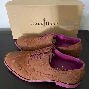 Cole Haan Suede Brown Brogues/Oxford Shoes